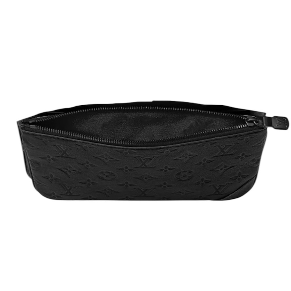 New Louis Vuitton Black embossed Monogram Shadow Calf leather pouch - Picture 8 of 16
